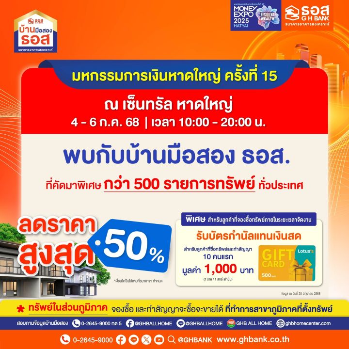 มหกรรมการเงินหาดใหญ่ ครั้งที่ 𝟏𝟓