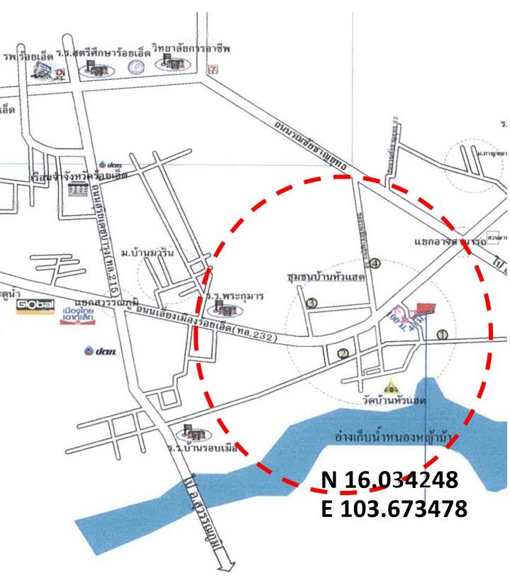 บ้านเดี่ยว บ้านหัวแฮด ร้อยเอ็ด เมืองร้อยเอ็ด รอบเมือง 290000
