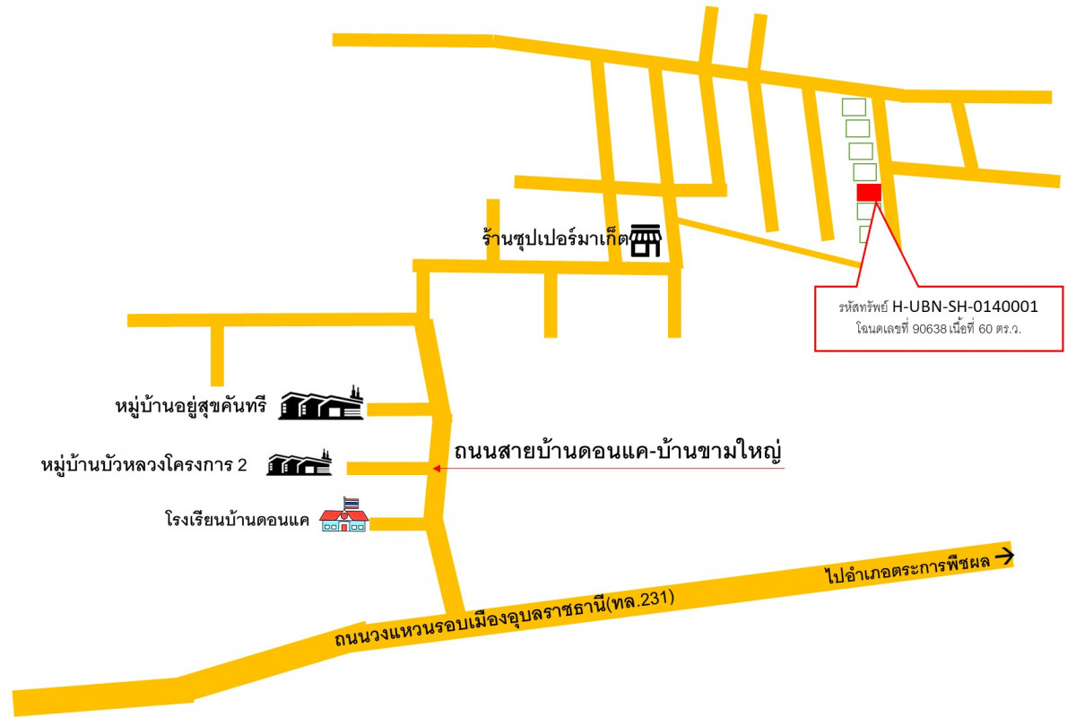 บ้านเดี่ยว อุบลราชธานี เมืองอุบลราชธานี ขามใหญ่ 1155000