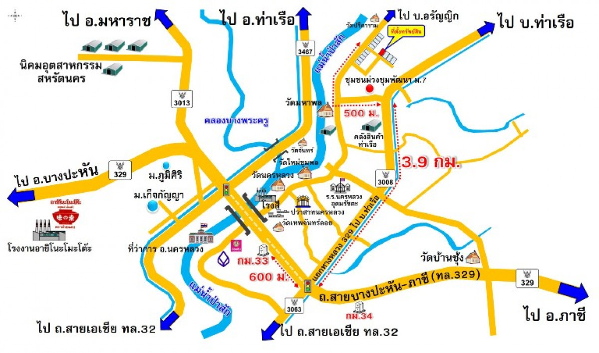 ทาวน์เฮ้าส์ พระนครศรีอยุธยา นครหลวง แม่ลา 654000