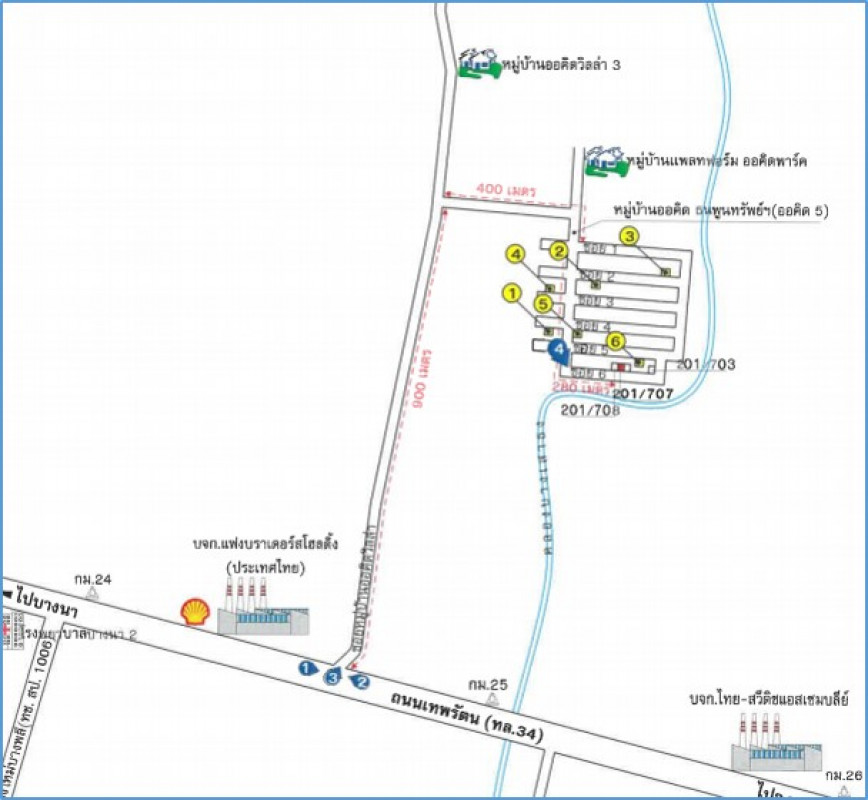 บ้านเดี่ยว หมู่บ้านออคิด สมุทรปราการ บางเสาธง บางเสาธง 3465000