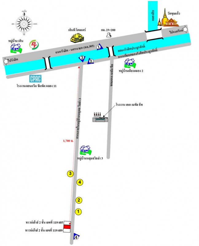 ทาวน์เฮ้าส์ ปทุมธานี ธัญบุรี บึงสนั่น 840000