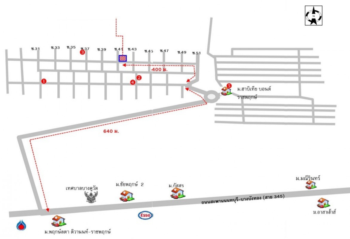 บ้านเดี่ยว ปทุมธานี เมืองปทุมธานี บางคูวัด 4515000