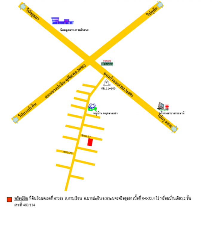 บ้านเดี่ยว พฤกษานารา พระนครศรีอยุธยา บางปะอิน สามเรือน 3520000