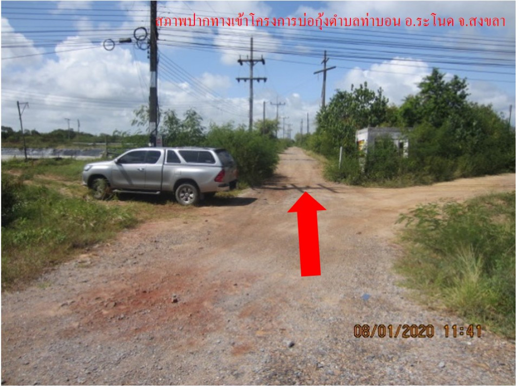 ที่ดินเปล่า กลุ่มเกษตรกรผู้เลี้ยงสัตว์น้ำ สงขลา ระโนด ท่าบอน 609000