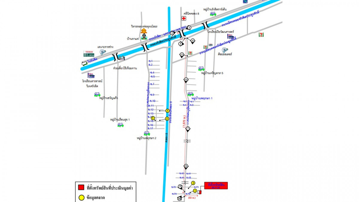 ทาวน์เฮ้าส์ พฤกษา 1 ปทุมธานี ธัญบุรี ลำผักกูด 1365000
