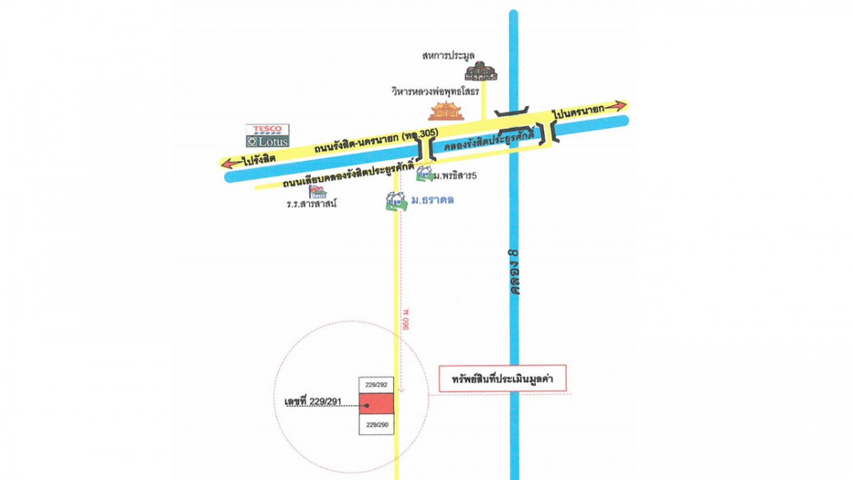 ทาวน์เฮ้าส์ ธราดล ปทุมธานี ธัญบุรี ลำผักกูด 825000