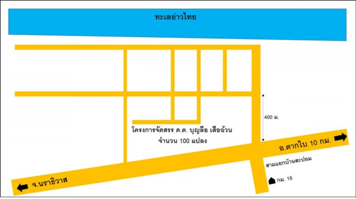 ที่ดินเปล่า นราธิวาส ตากใบ ไพรวัน 126000