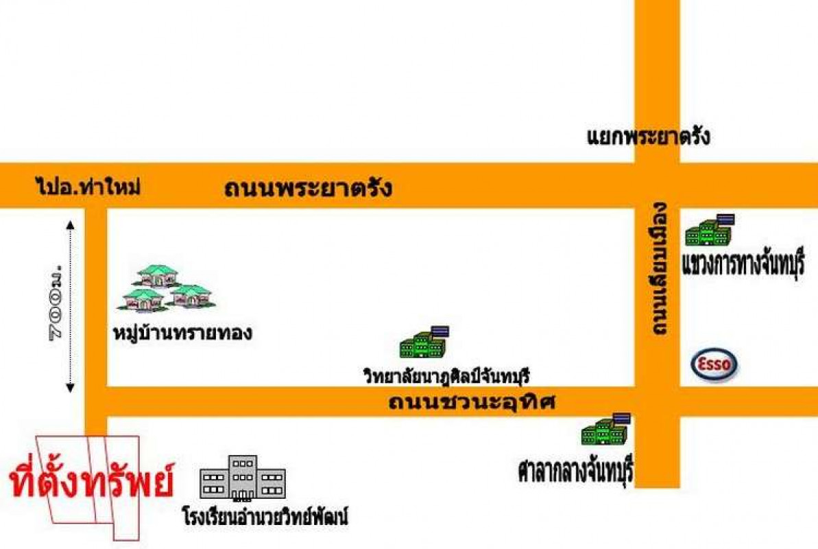 ที่ดินเปล่า จันทบุรี เมืองจันทบุรี ตลาด 23167000