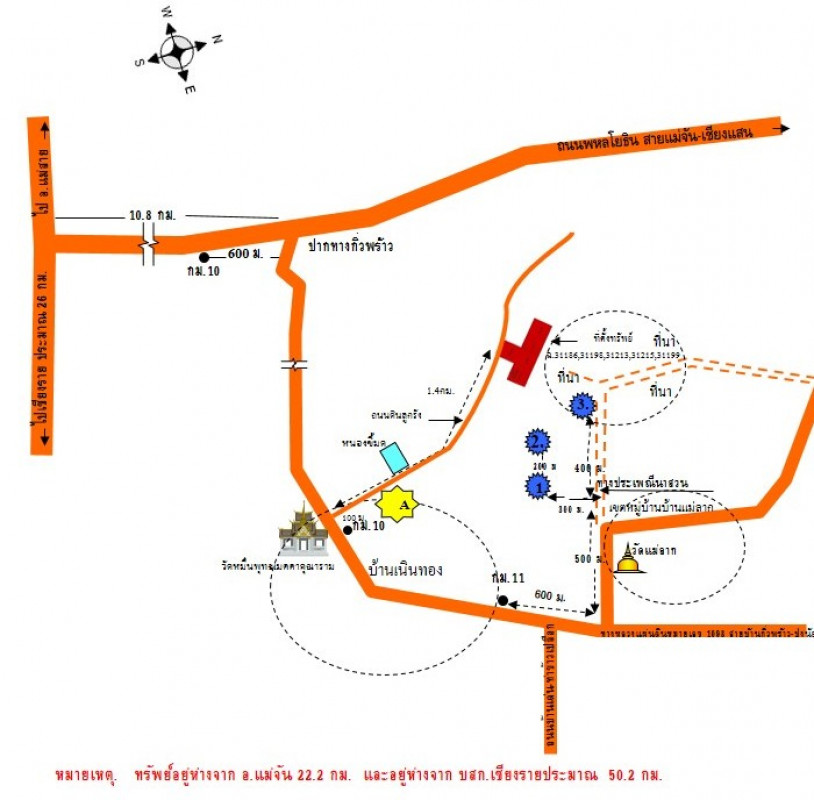 ที่ดินเปล่า เชียงราย แม่จัน ท่าข้าวเปลือก 9667000