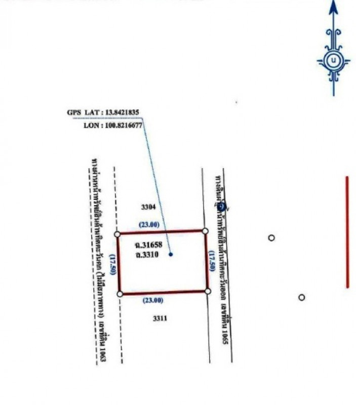 Residential land/lot Bangkok Nong Chok Khok Faet 420000