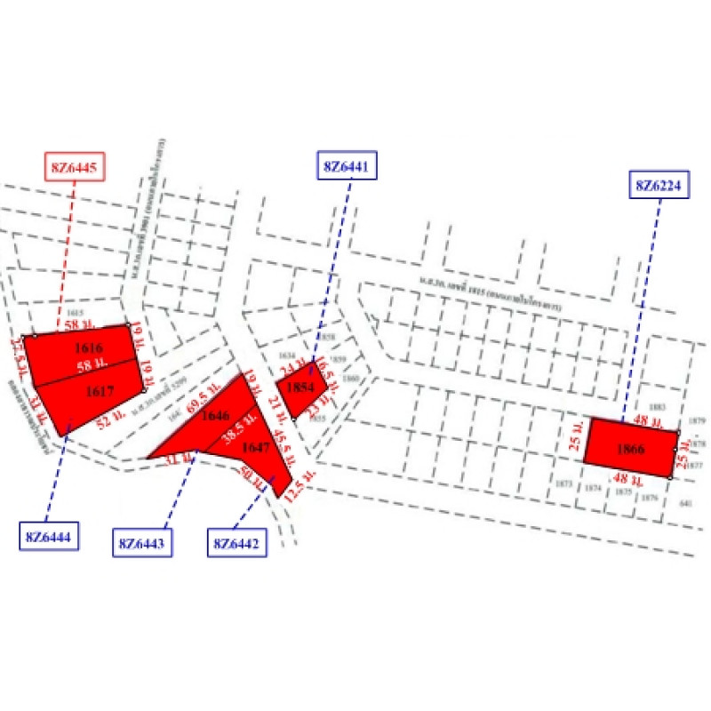 Residential land/lot Rayong Mueang Rayong Thap Ma 4920000