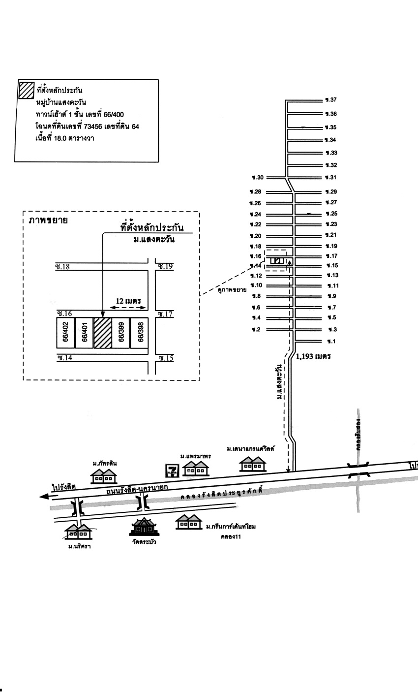 ทาวน์เฮ้าส์ แสงตะวัน ปทุมธานี ธัญบุรี บึงน้ำรักษ์ 680000