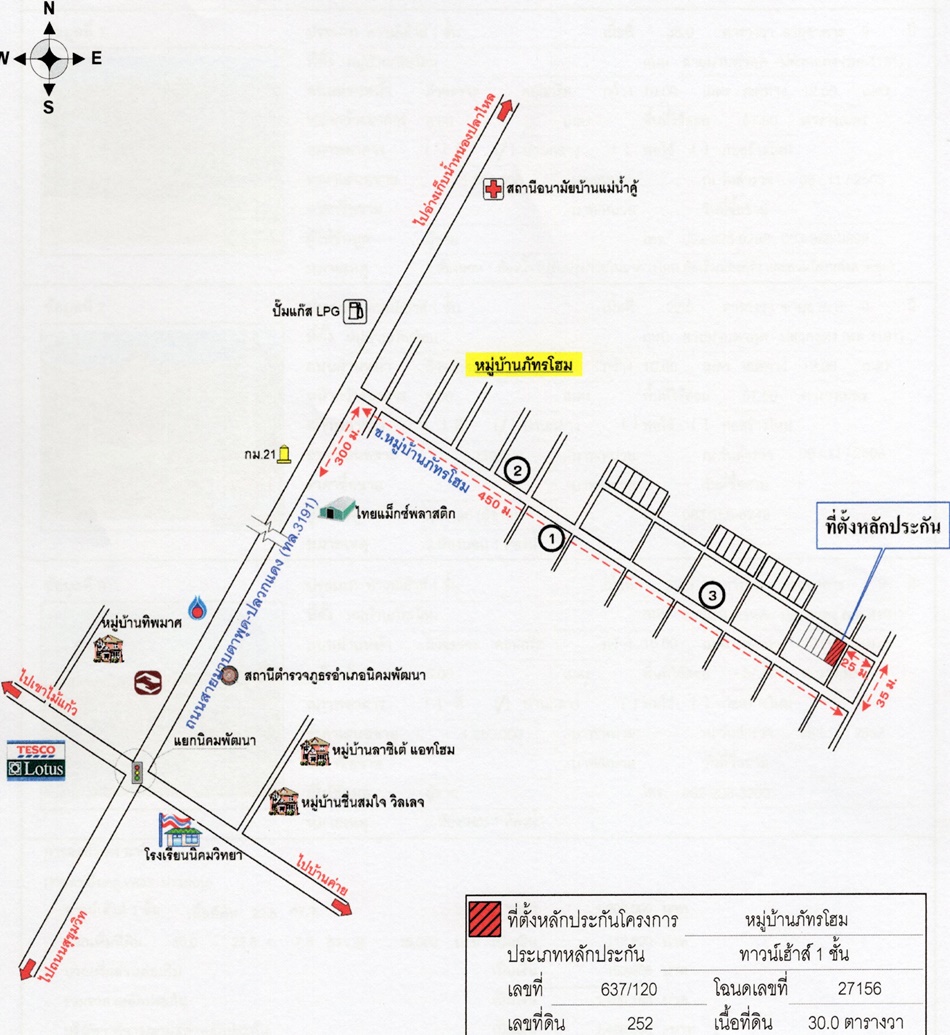 ทาวน์เฮ้าส์ ภัทรโฮม ระยอง ปลวกแดง แม่น้ำคู้ 1225000
