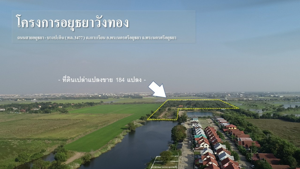 ที่ดินเปล่า อยุธยาวังทอง พระนครศรีอยุธยา พระนครศรีอยุธยา เกาะเรียน 462000