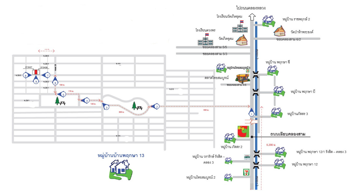 ทาวน์เฮ้าส์ พฤกษา 79 ปทุมธานี คลองหลวง คลองสาม 1375000