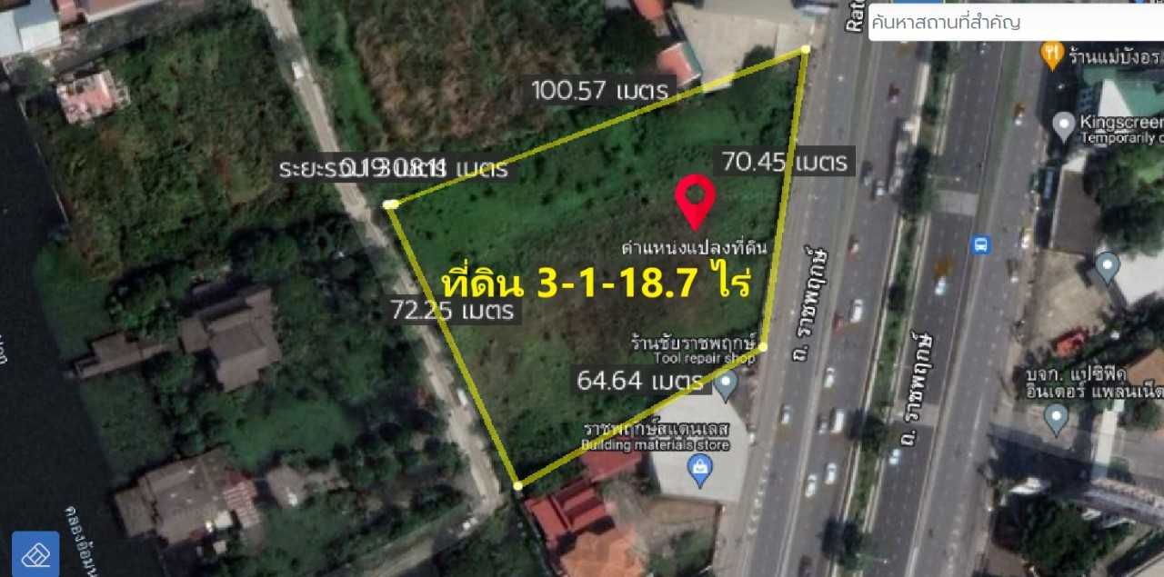 ที่ดินเปล่า นนทบุรี เมืองนนทบุรี บางรักน้อย 224179000