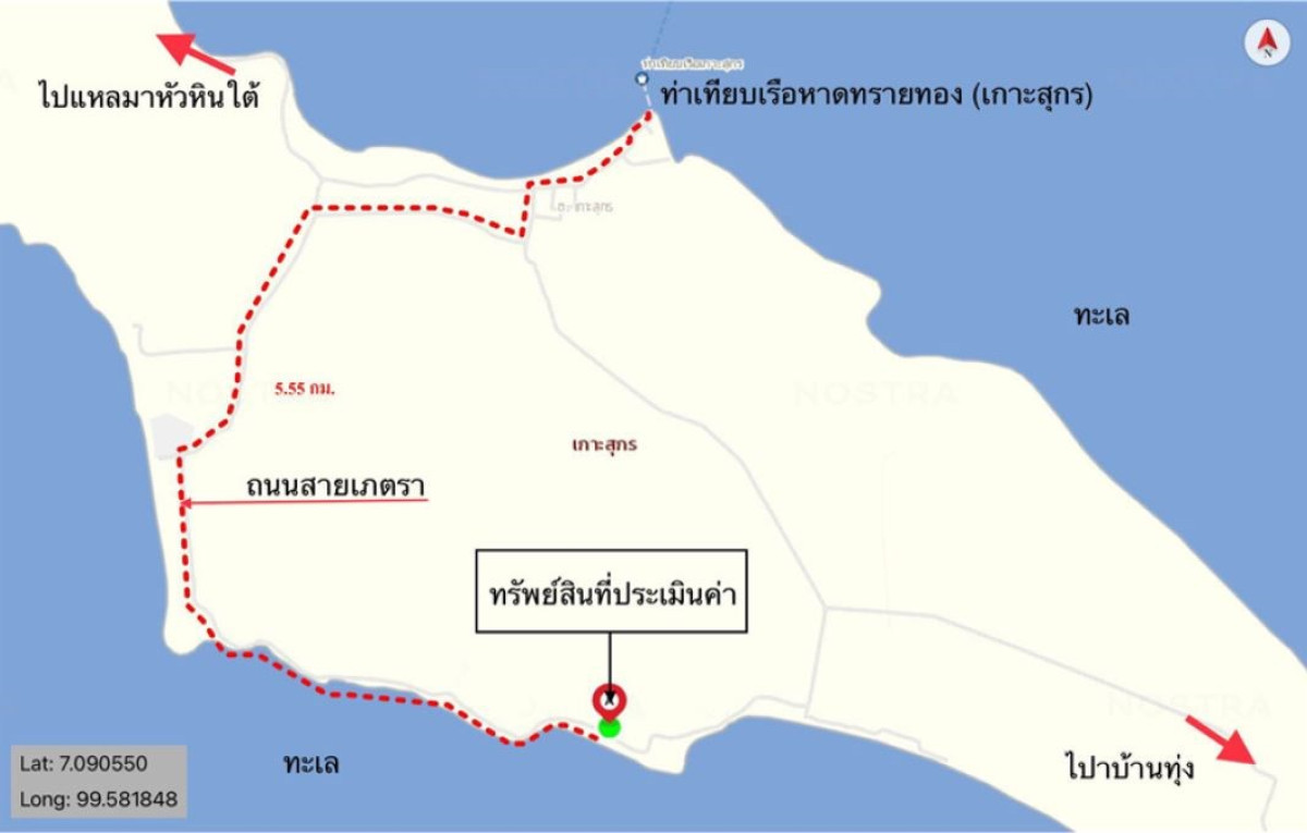 ที่ดินเปล่า ตรัง ปะเหลียน เกาะสุกร 5580000