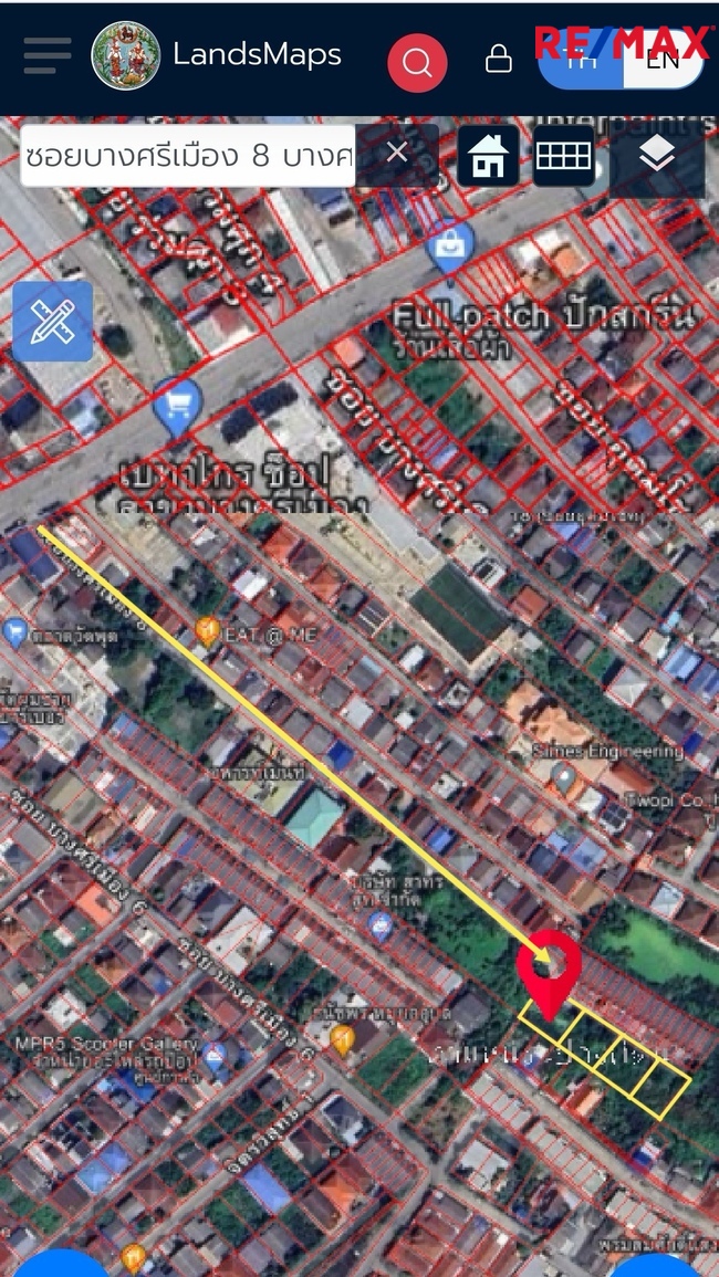 ที่ดินเปล่า ที่ดิน บางศรีเมือง 8 เนื้อที่ 100 ตร.ว. นนทบุรี เมืองนนทบุรี บางศรีเมือง 2700000