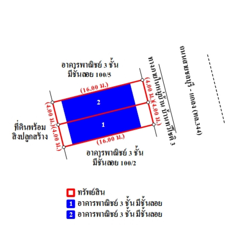 อาคารพาณิชย์ ทวีโชติ 3 ระยอง แกลง กระแสบน 3930000