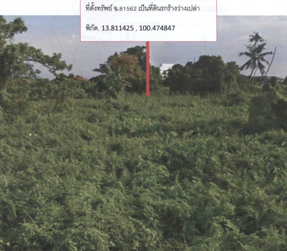 ที่ดินเปล่า นนทบุรี บางกรวย วัดชลอ 2065000
