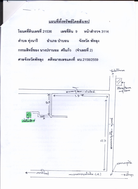 ที่ดินเปล่า พัทลุง ตะโหมด คลองใหญ่ 325000