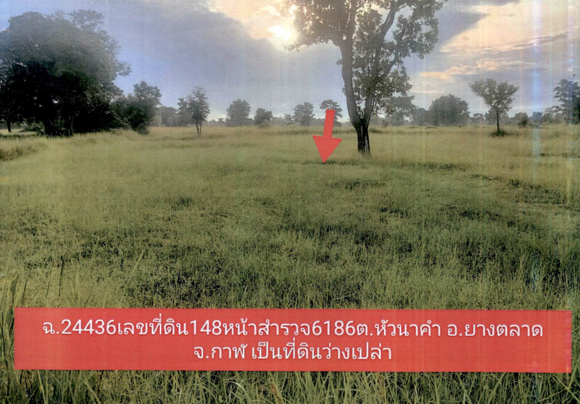 ที่ดินเปล่า กาฬสินธุ์ ยางตลาด หัวนาคำ 271000