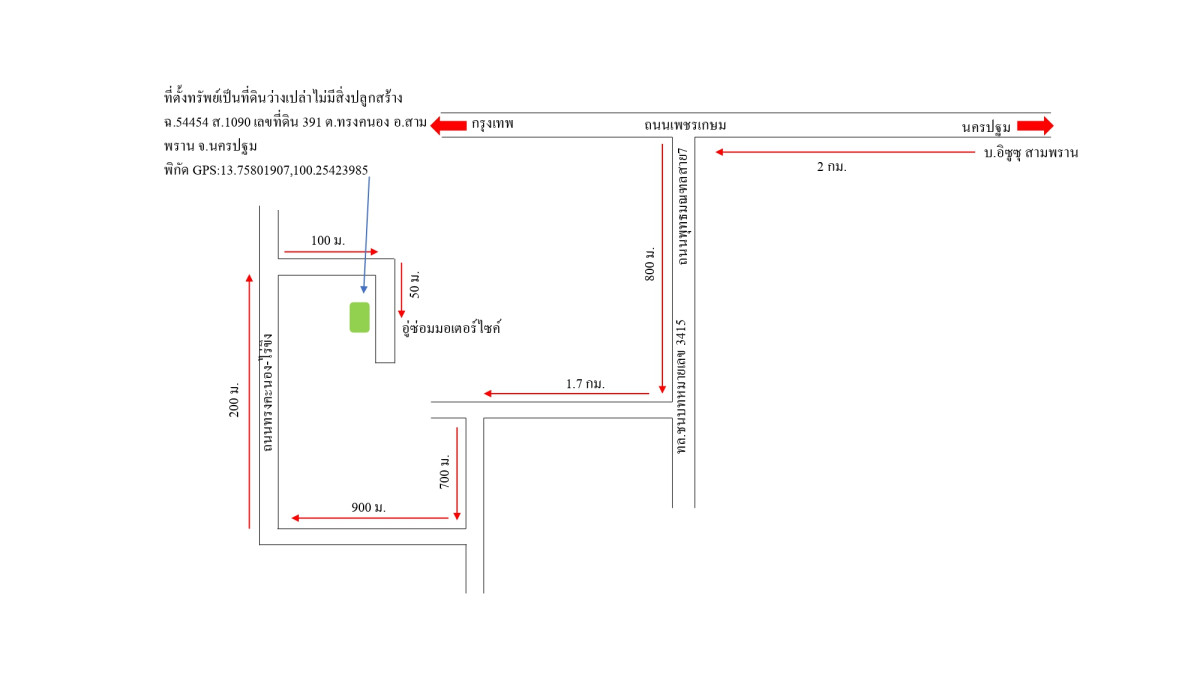 ที่ดินเปล่า นครปฐม สามพราน ท่าตลาด 63000