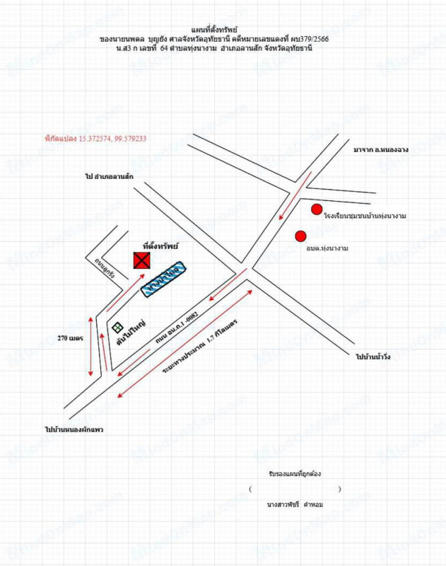 ที่ดินเปล่า อุทัยธานี ลานสัก ทุ่งนางาม 1124630
