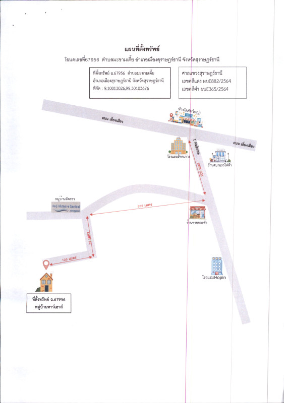 ทาวน์เฮ้าส์ สุราษฎร์ธานี เมืองสุราษฎร์ธานี มะขามเตี้ย 507600