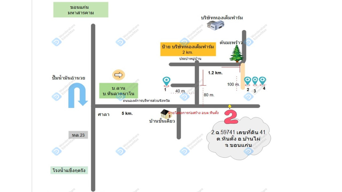 Residential land/lot Khon Kaen Ban Phai Ban Lan 185000