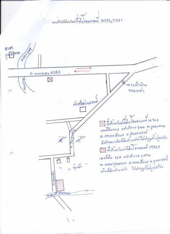 Residential land/lot Ubon Ratchathani Trakan Phuet Phon Kasem 61000