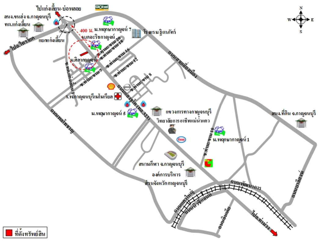 โรงงาน/โกดัง กาญจนบุรี เมืองกาญจนบุรี ท่ามะขาม 10920000