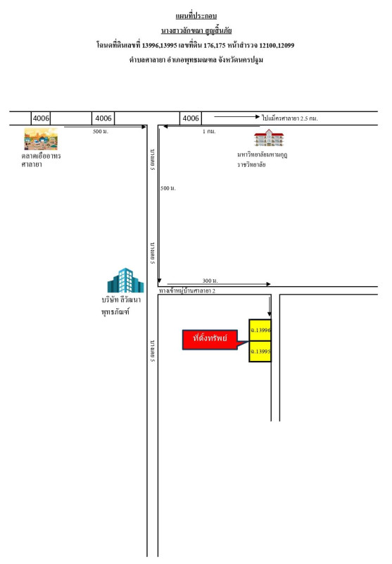 Residential land/lot Nakhon Pathom Phutthamonthon Sala Ya 1036800