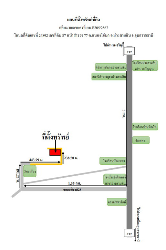 ที่ดินเปล่า อุบลราชธานี ม่วงสามสิบ โพนแพง 479700