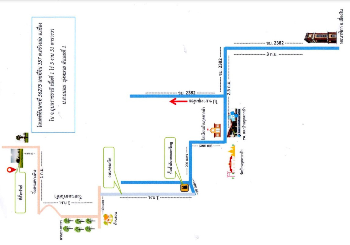 ที่ดินเปล่า อุบลราชธานี เขื่องใน สร้างถ่อ 243058