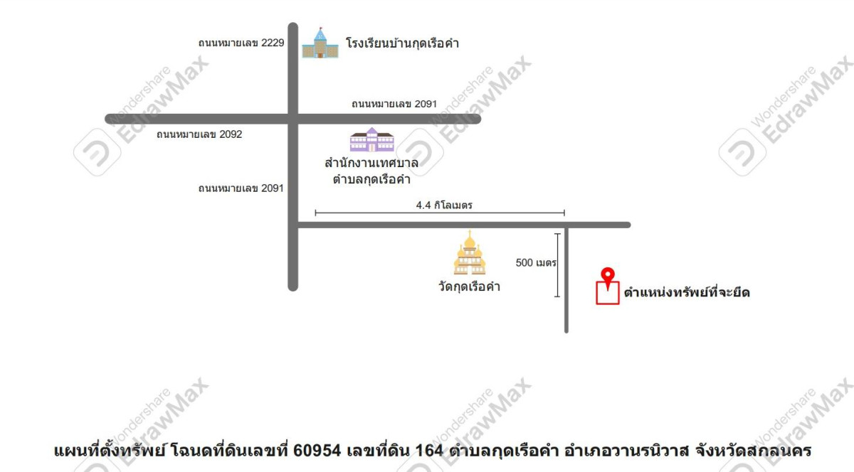 ที่ดินเปล่า สกลนคร วานรนิวาส กุดเรือคำ 240000