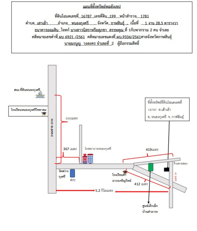 บ้านเดี่ยว กาฬสินธุ์ หนองกุงศรี เสาเล้า 579000