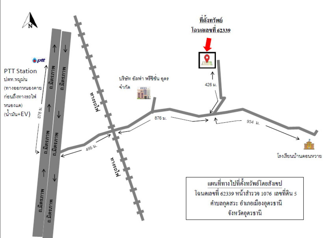 ที่ดินเปล่า อุดรธานี เมืองอุดรธานี กุดสระ 244000