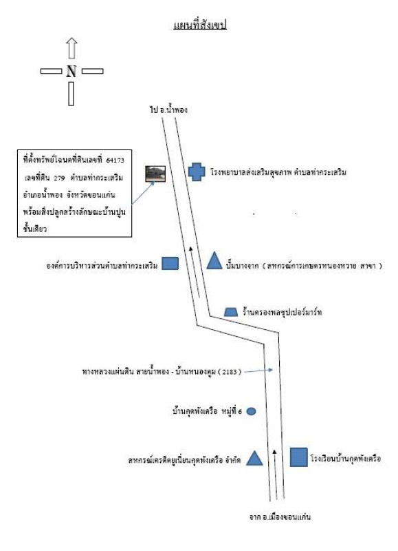 ทาวน์เฮ้าส์ ขอนแก่น น้ำพอง ท่ากระเสริม 328000