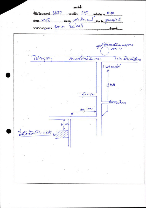Residential land/lot Ubon Ratchathani Sawang Wirawong Tha Chang 28000