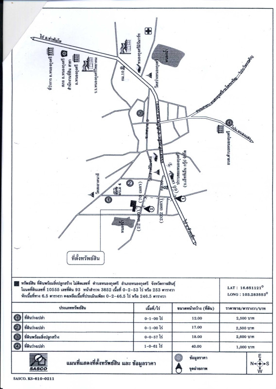 บ้านเดี่ยว กาฬสินธุ์ หนองกุงศรี หนองกุงศรี 1105500