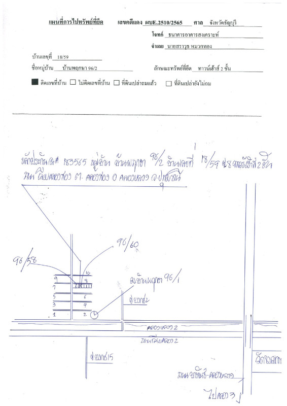 ทาวน์เฮ้าส์ ปทุมธานี คลองหลวง คลองสอง 713035