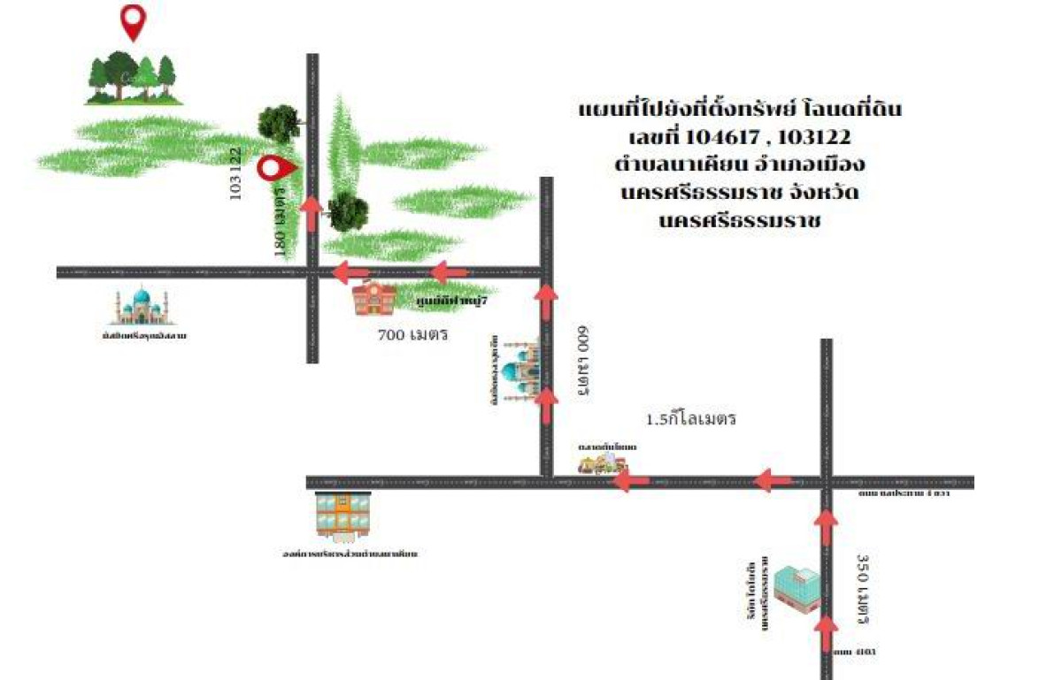 ที่ดินเปล่า นครศรีธรรมราช เมืองนครศรีธรรมราช นาเคียน 66360