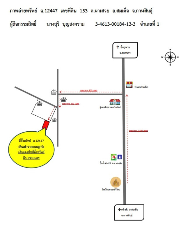 ที่ดินเปล่า กาฬสินธุ์ สมเด็จ ผาเสวย 308000