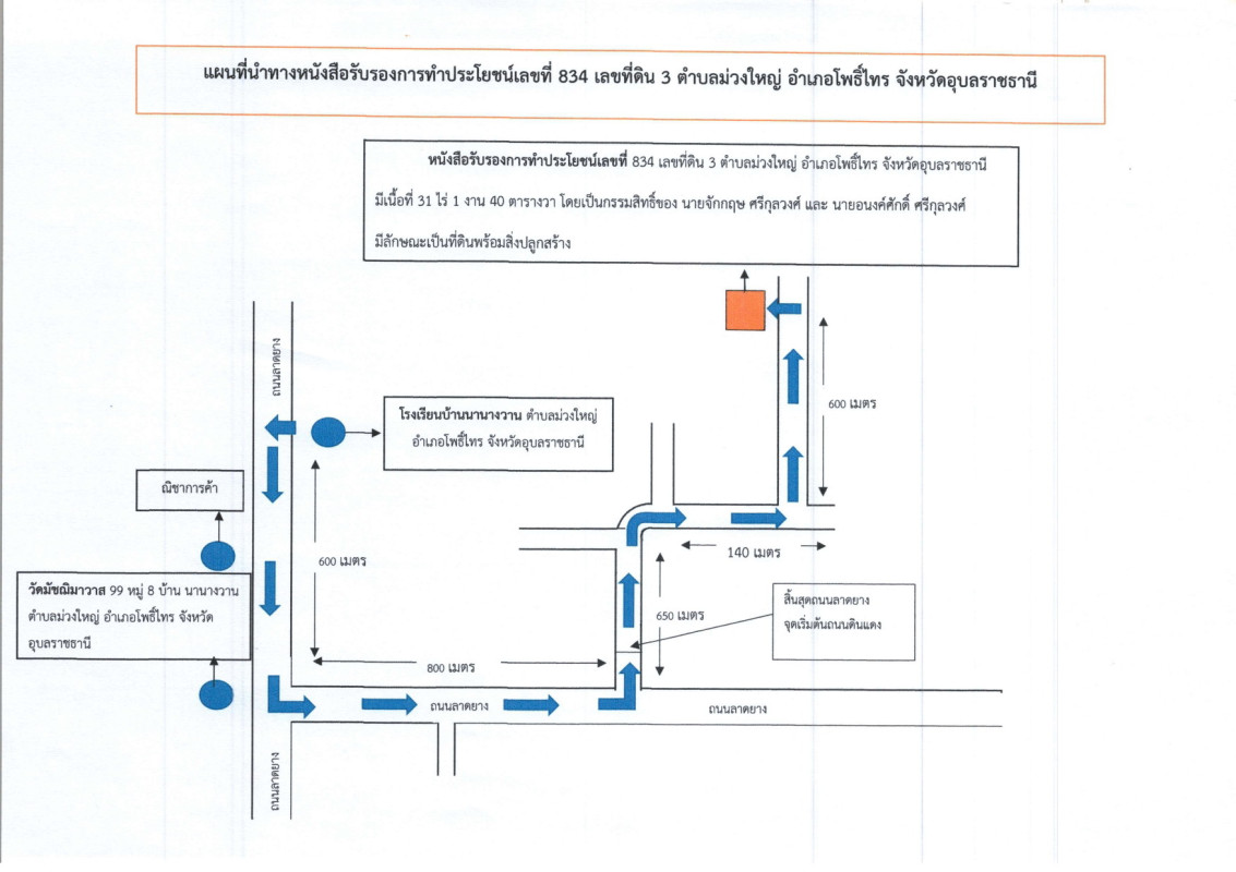 บ้านเดี่ยว อุบลราชธานี โพธิ์ไทร ม่วงใหญ่ 2604120