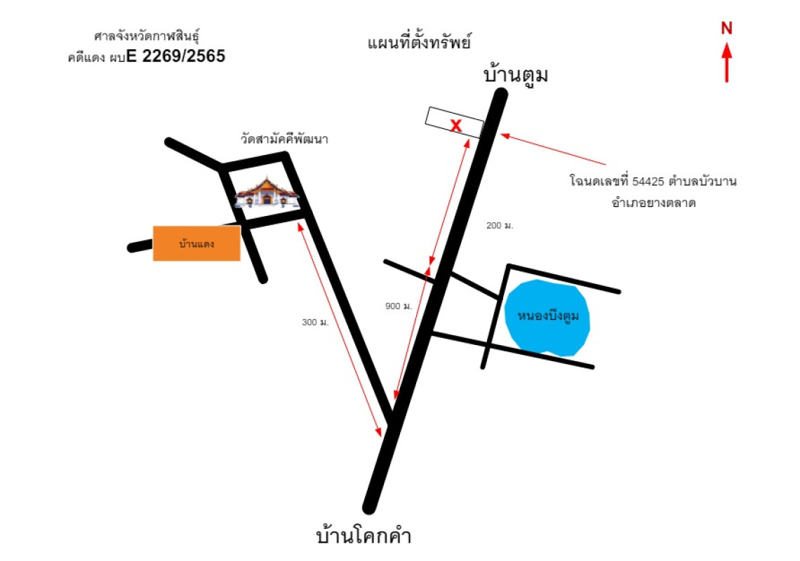 ที่ดินเปล่า กาฬสินธุ์ ยางตลาด บัวบาน 266000