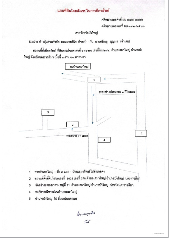 ที่ดินเปล่า นครราชสีมา บัวใหญ่ เสมาใหญ่ 62800