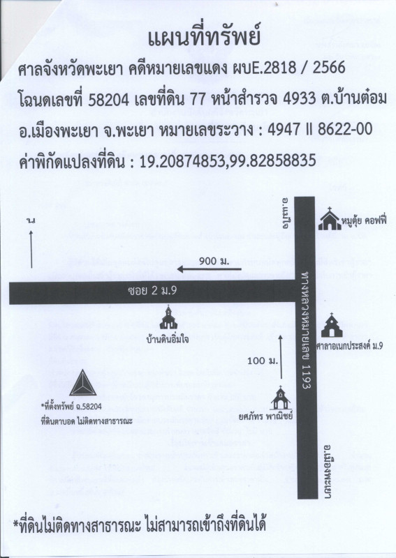 ที่ดินเปล่า พะเยา เมืองพะเยา บ้านต๊ำ 610500