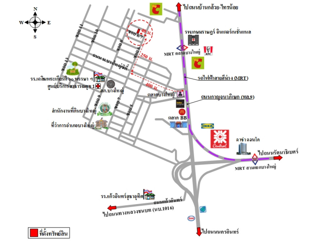 อาคารพาณิชย์ บางใหญ่ซิตี้ นนทบุรี บางใหญ่ เสาธงหิน 3000000